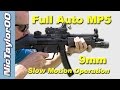 Full Auto 9mm MP5 Sub Machine Gun - Slow Motion Full Auto 9mm MP5 Sub Machine Gun - Slow Motion