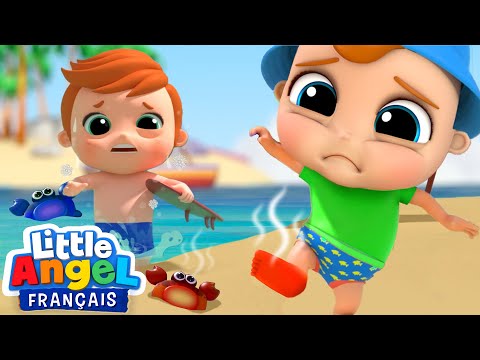Bébé Louis à la plage | Chaud et Froid | Comptines Little Angel Français