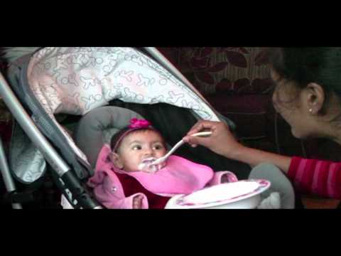 Baby eating rice for the first time!!!!