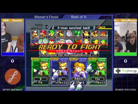 Event Match 10: BMC/Snacks! (Peach/Fox) vs Ozy/MetalReaper (Fox/Sheik) - Winners Finals