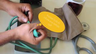 Measure Blood pressure using BP apparatus