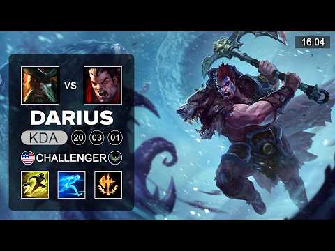Darius vs GangPlank Top - NA Challenger - Patch 16.04 Season 16