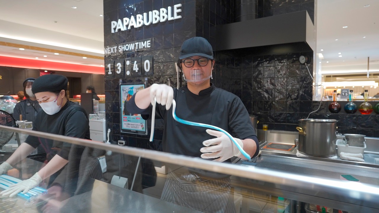 どうやって作ったの！？飴の中に「波」を描く神業！Handmade Candy！　Japanese Street Food