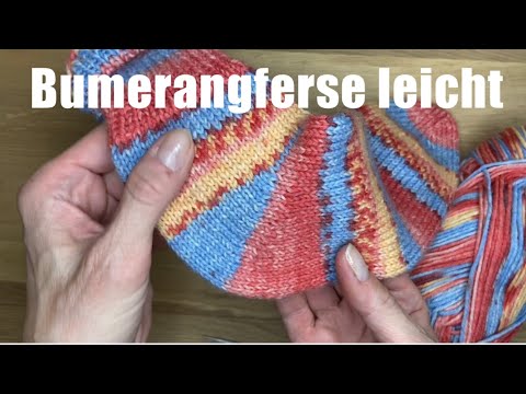 Boomerang heel, lightly knitted without holes and without traditional shadow wraps - heel for beg...