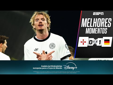 Gols e lances de Irlanda do Norte x Alemanha