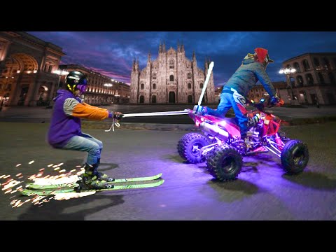 URBAN FREERIDE SCI A MILANO ft.@Pakytwc (World Record)