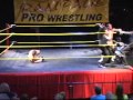 Frankie Valentine takes a pounding from Jeremy Vain and Doug Somers