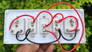 Multiple sockets in single switch board 😯 | Switches board connection |
