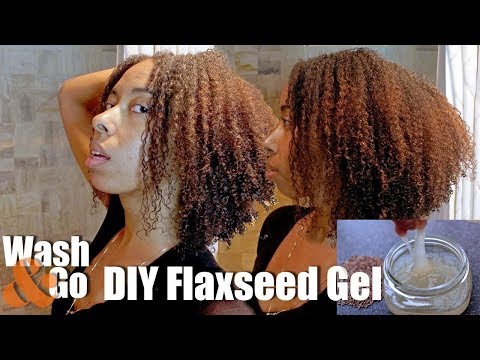 Wash and Go | Shingling Method | DIY Flaxseed Gel | 3c/4a Natural Hair Video