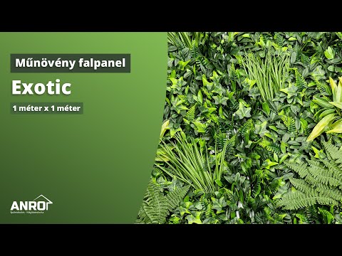 Exotic - műnövény falpanel (1 méter x 1 méter) 🍀🍀🍀 Látványos pálmalevél és páfránylevél utánzat.