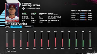 【MLBTheShow25Stats/メジャーリーグ選手能力】Cardinals2A 70 Oddanier Mosqueda STL2A オダニエ・モスクエダ選手