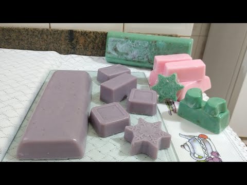 Demonstração da base de Lavanda sabonetes e sabões super perfumada.