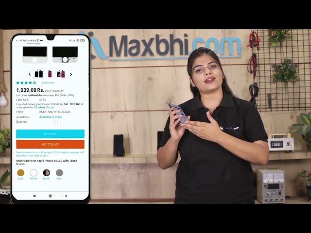 Product video thumbnail for LCD with Touch Screen for Motorola Moto G100 - Black (display glass combo folder)
