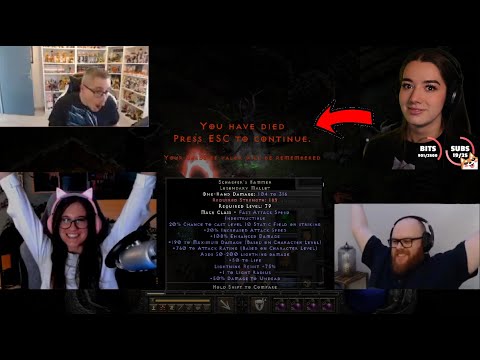 D2R CLIPS #12 - HC deaths, FIRST GRAIL almost DONE, NEW META SORC BUILD, SCAMMER CAUGHT RED HANDED!!