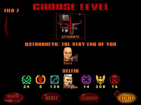 Quake 3 Arena, Tier 7 The Very End of You, Difficulty Hardcore, Xaero Duel