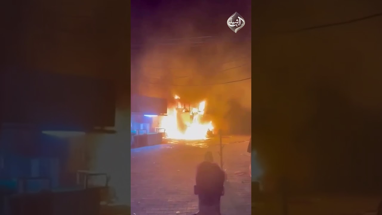 فيديو | حريق يلتهم محال التجارية وسط مدينة الكوت مركز محافظة واسط