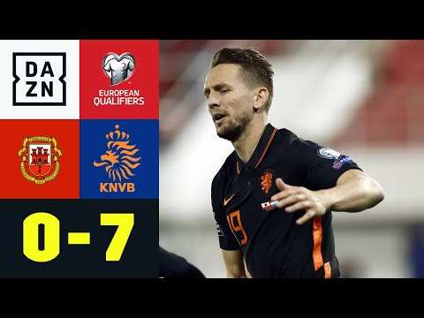 Furiose zweite Halbzeit der Elftal: Gibraltar - Niederlande 0:7 | UEFA European Qualifiers | DAZN