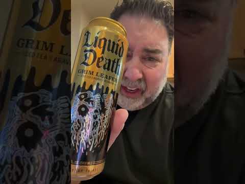 Liquid Death Grim Leafer and Rest In Peach Iced Tea #shorts
