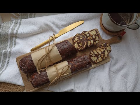 Шоколадная колбаса / Chocolate Salami – no-bake dessert / Salam de ciocolată – desert fără coacere
