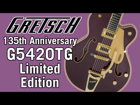 Gretsch G5420TG 135th Anniversary Limited Edition Electromatic Hollow Body with Bigsby 2018 - Two-Tone Dark Cherry Metallic/Casino Gold image 3