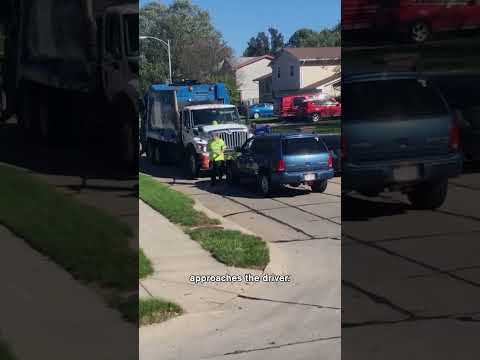Impatient SUV Driver Runs Over Garbage Worker | Road Wars | A&E #shorts