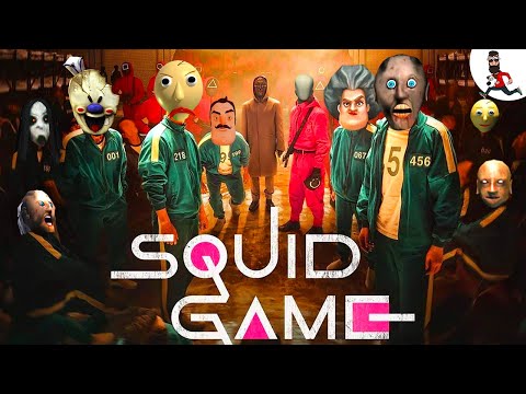 Granny and team play Squid Game (오징어 게임) - funny horror animation