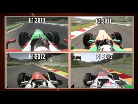 F1 2013 v F1 2012 v F1 2011 v F1 2010 - Belgium "COMPARISON" - MickeyMoTionZ
