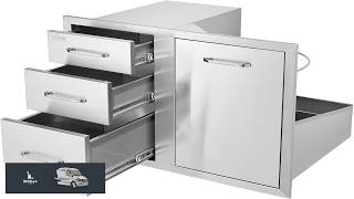 VEVOR Stainless Steel Cabinet Outdoor Kitchen Door Drawer Combo 29.5 W x
