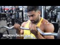 Men's Physique Competitor Junaid Kaliwala Shoulder & Arm Workout At East Coast Mecca