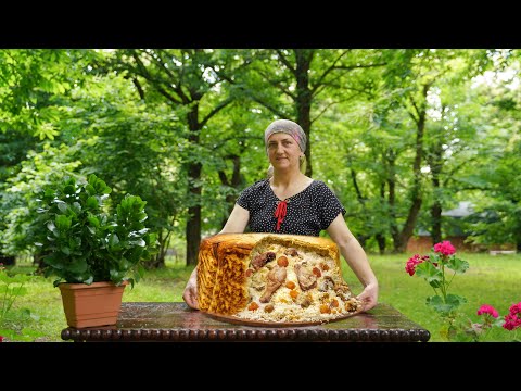 the king dish of Azerbaijani cuisine - shah pilaf with chicken