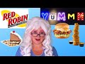 Red Robin Monster Burger Corn Dogs Mud Pie Lava Cake Onion Rings Granny McDonald S Taste Test