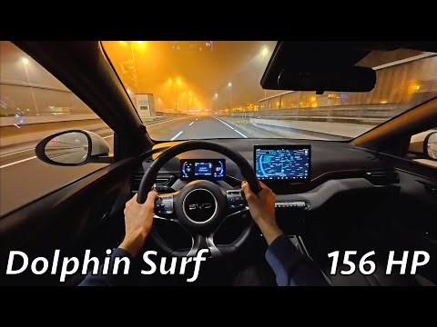 BYD Dolphin Surf 2025 Night POV driving review (156 HP)