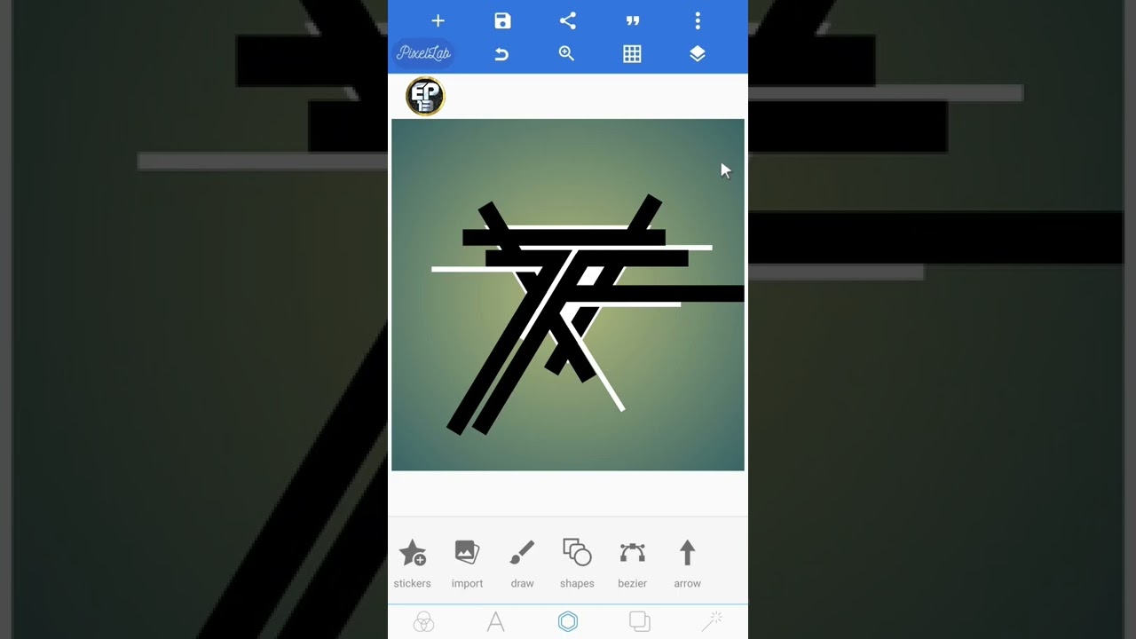 SP monogram logo #shortvideo #pixellab