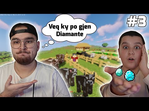 Jusufi gjeti Diamante & Ndertuam Fermen per Kafsh dhe per Ushqim - Minecraft me Gafin #3