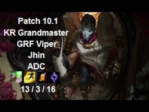GRF Viper - Jhin vs Miss Fortune - KR Grandmaster 270 LP - Patch 10.1