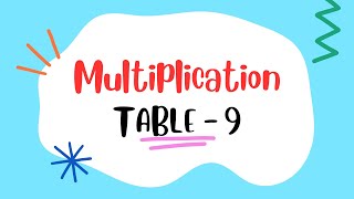 TABLE 9 || MULTIPLICATION #tables #9table #multiplication #maths #easytrick #learnwithme
