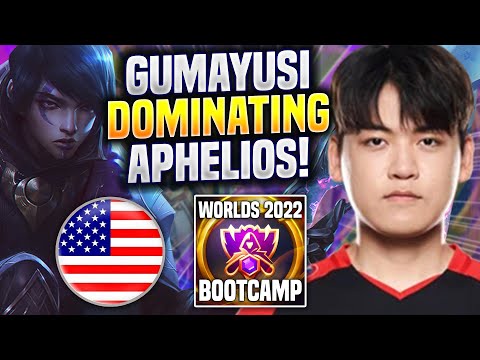GUMAYUSI DOMINATING WITH APHELIOS! - T1 Gumayusi Plays Aphelios ADC vs Ezreal! | Bootcamp 2022