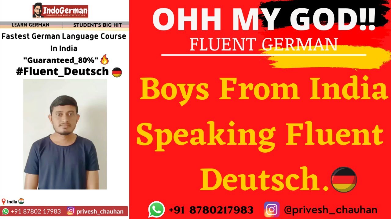 Ohh My God!! Boy From India Speaking Fluent German|Privesh A. Chauhan | +91 8780217983