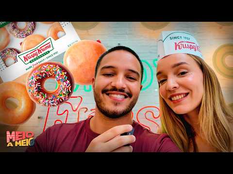 MEIO BRASILEIRA PROVA O KRISPY KREME NO BRASIL: SERÁ QUE É IGUAL NOS EUA? | #MEIOAMEIO #23