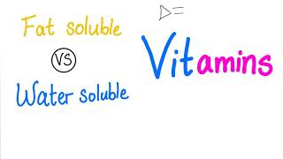Fat Soluble VS Water Soluble Vitamins