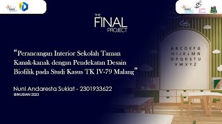 Perancangan Interior Sekolah Taman Kanak-kanak dengan Pendekatan Desain Biofilik pada Studi Kasus TK IV-79 Malang