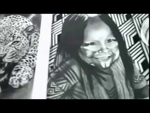 Série de desenhos preto e branco, tema indígena. @robsonmaxtattoo