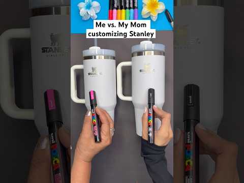 Stanley Custom 🎨❤️ Who is the winner? #shorts #painting #custom #stanley #diy #creative #art