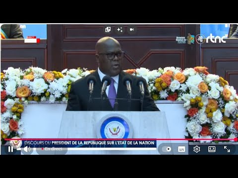 DIRECT  DISCOURS DE FELIX TSHISEKEDI SUR L'ETAT DE LA NATION