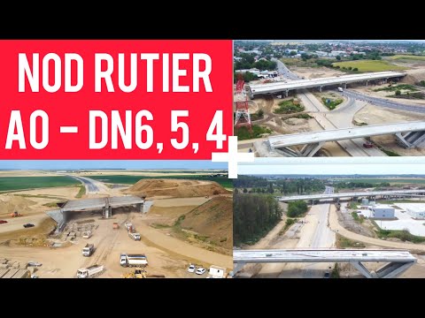 Autostrada A0 Noduri Rutiere DN6, DN5 si DN4. Situatie Lucrari Infrastructura 06.2023