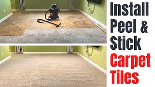 Installing Peel and Stick Carpet Tiles for Beginners + 6 Helpful Tips