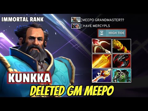 Enemy REGRETS Picking MEEPO vs CARRY KUNKKA with Broken Facet | Dota 2 7.38c Game Highlights