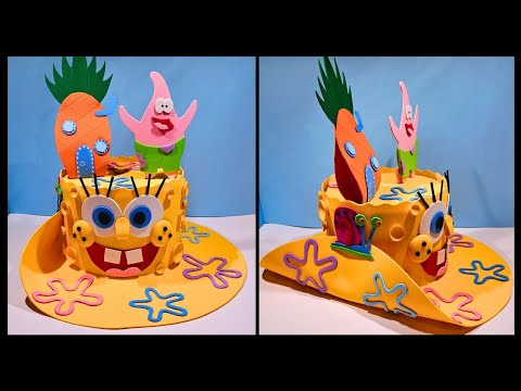 SpongeBob Crazy Hat // Crazy Hat // Funny Hat for Kids