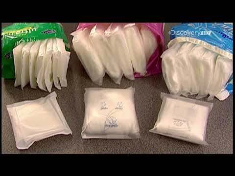 Part of a video titled How It's Made Sanitary Napkins - YouTube