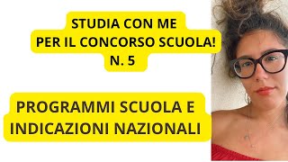 CONCORSO SCUOLA 5: PRIMARIA E INDICAZIONI NAZIONALI